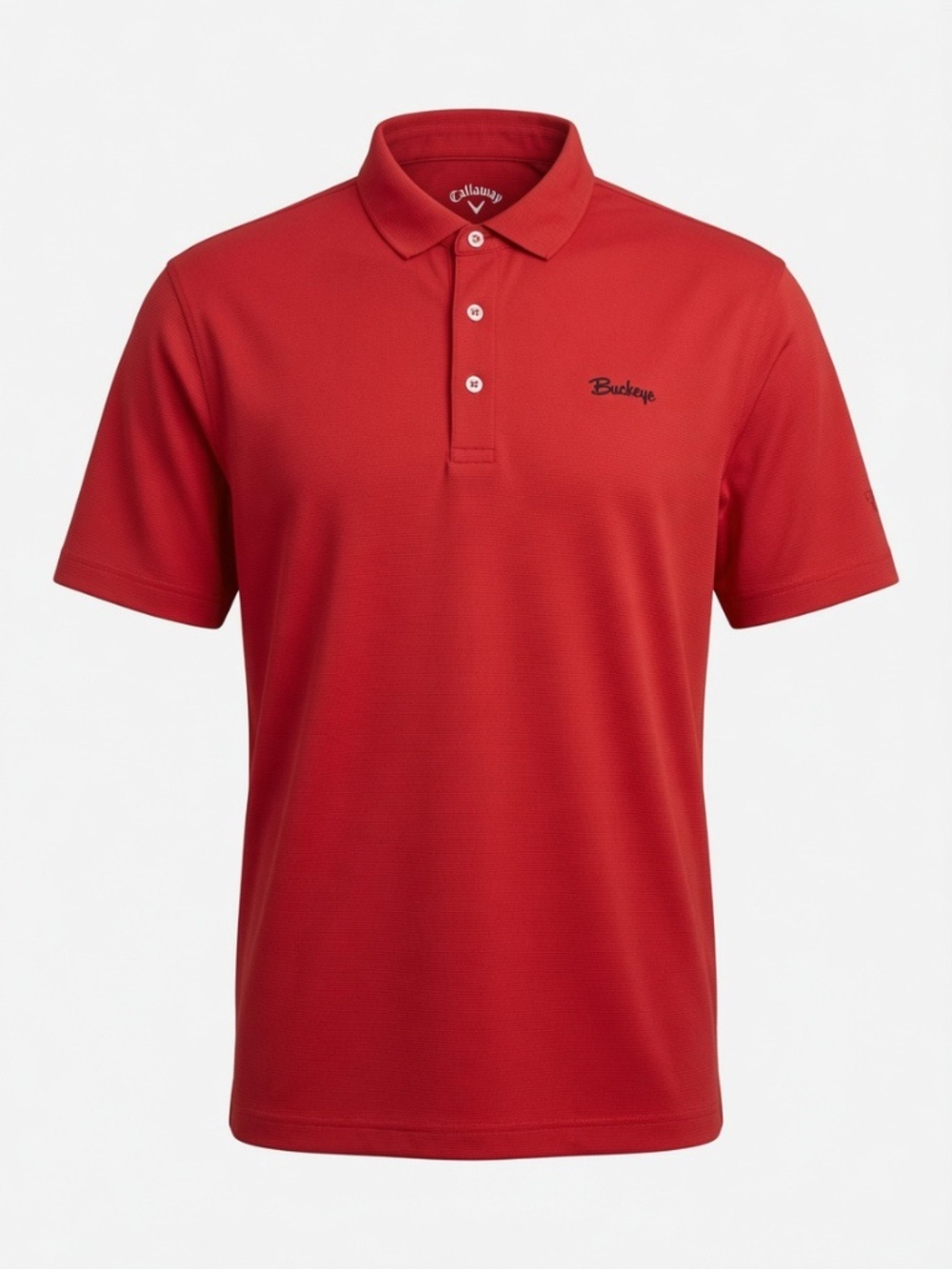 Callaway Golf Polo Shirt Men XL Red Buckeye Opti-Dri Short Sleeve